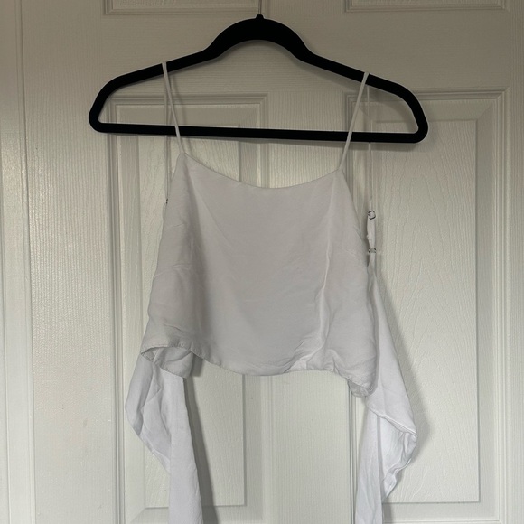 ⚡️2/$25⚡️Brandy Melville White Cami Top Back Tie Adjustable | One Size - Picture 3 of 5